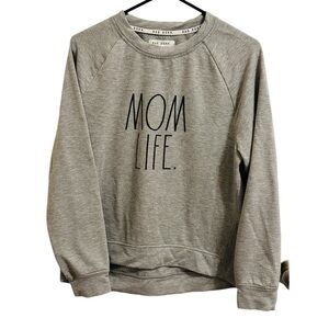 Rae Dunn Gray 'Mom Life' Sweatshirt